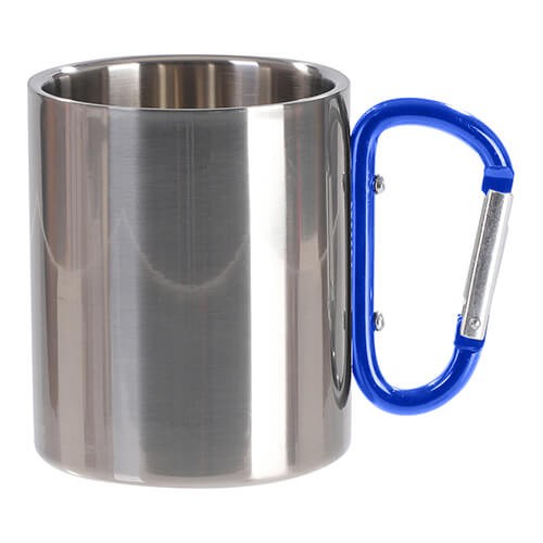 300 ml metal cup with snap hook for sublimation - silver (2)