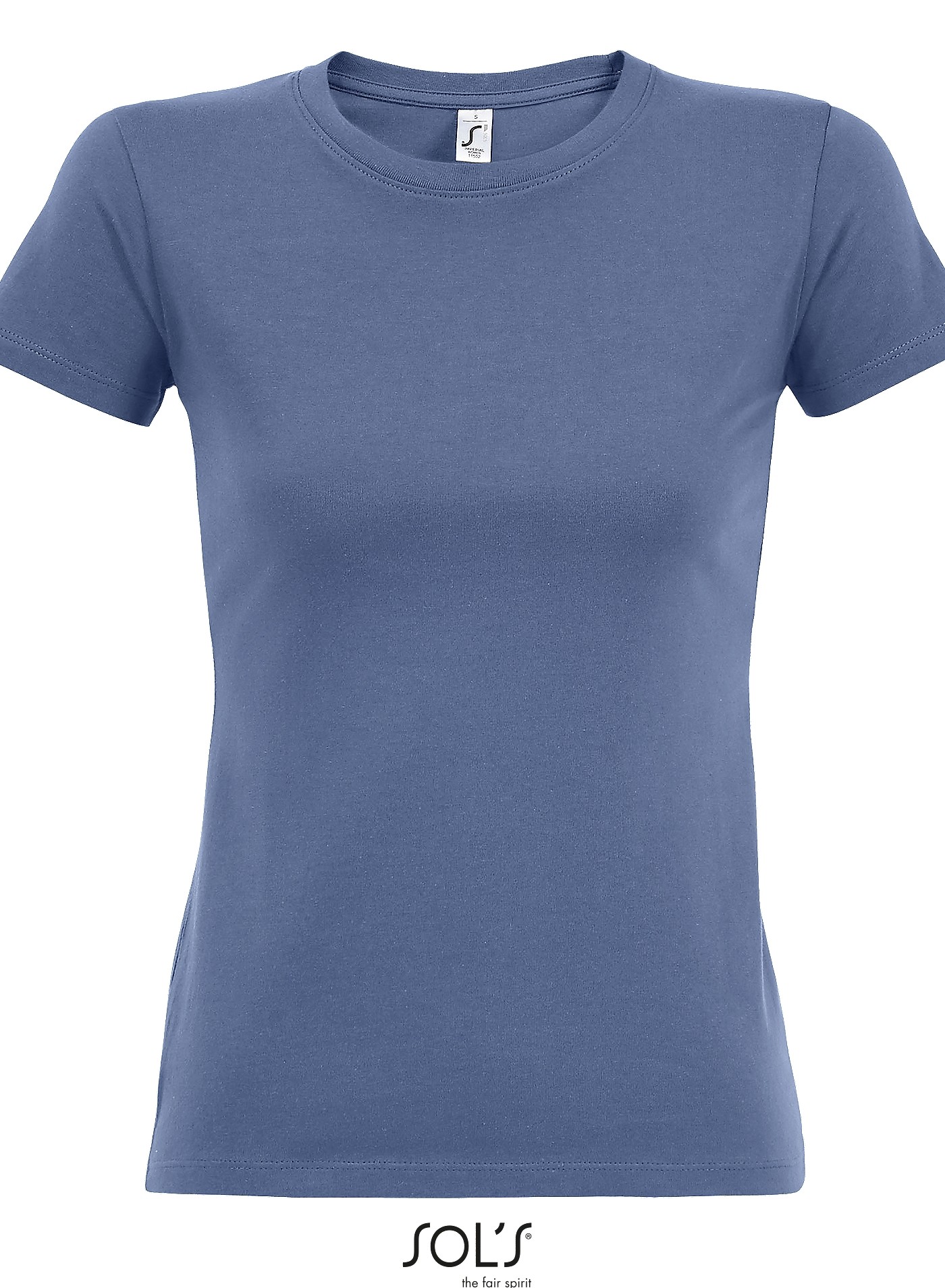 SOL'S IMPERIAL WOMEN - ROUND COLLAR T-SHIRT BLUE