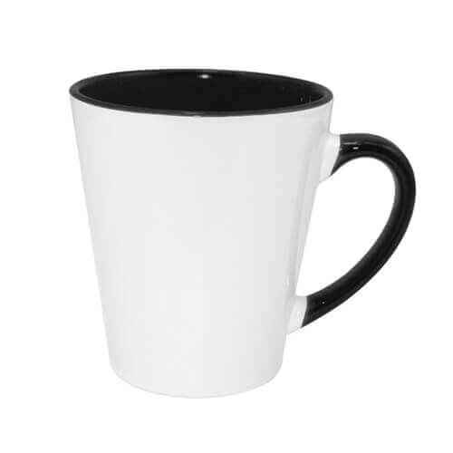 Small Latte mug black FUNNY 300 ml