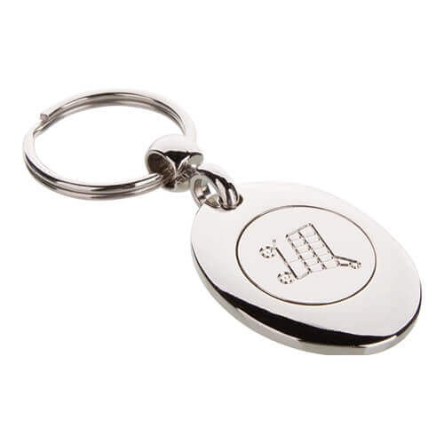Keychain with a token to the basket