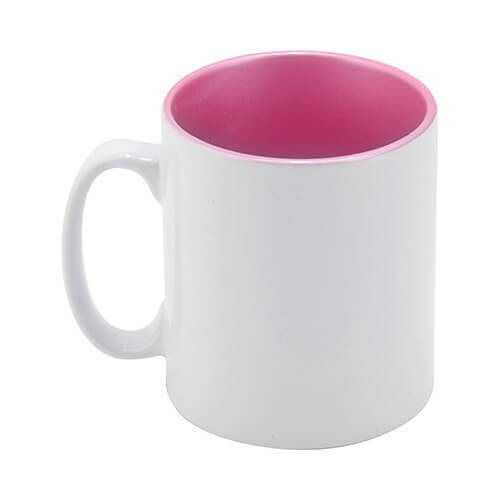 Mug 300 ml with pink metalic interior