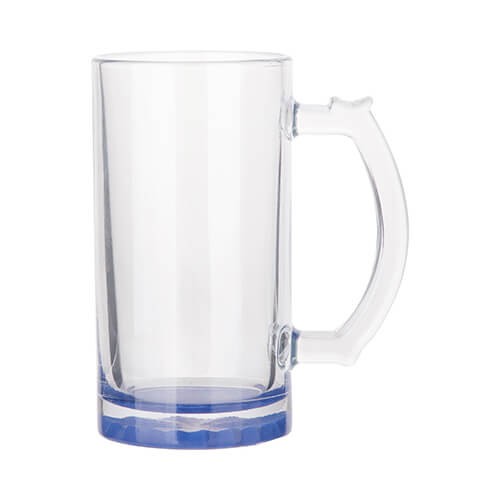 Glass mug for sublimation - navy blue bottom 470 ml 