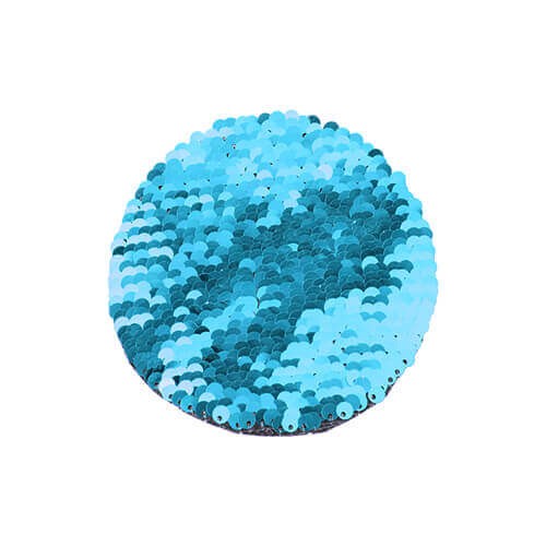 Two-colour sequins for sublimation printing and textile applications – light blue