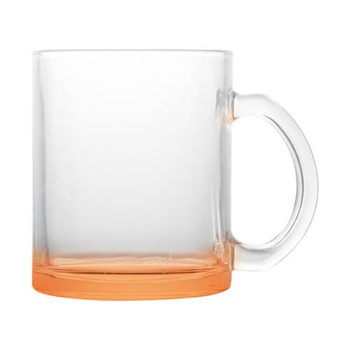 Glass mug 330 ml Sublimation Thermal Transfer orange