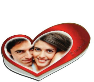 MDF photo frame with magnet - little heart - Sublimation Thermal Transfer