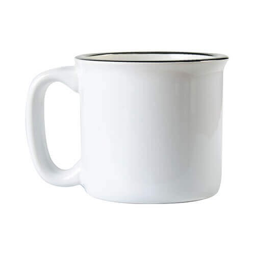 400 ml enamelled ceramic mug for sublimation printing - white
