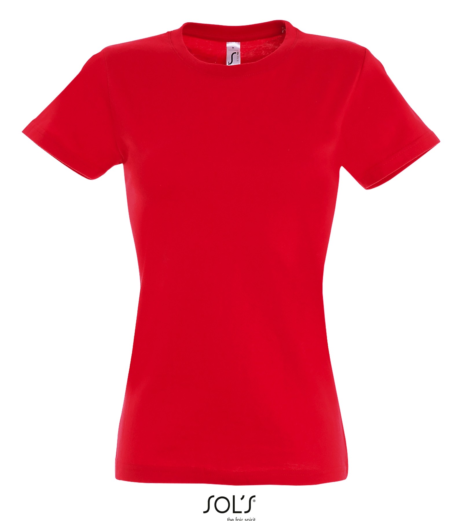 SOL'S IMPERIAL WOMEN - ROUND COLLAR T-SHIRT RED
