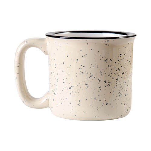 400 ml enamelled ceramic mug for sublimation printing - beige