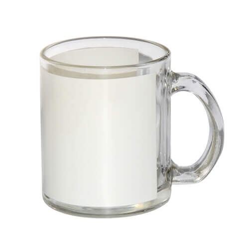 Patch glass mug 330 ml for sublimation