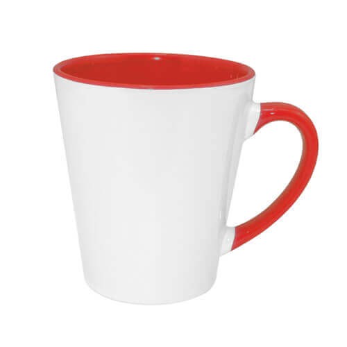 Small Latte mug red FUNNY 300 ml