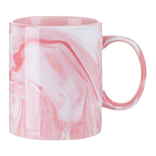 Mug 330 ml for sublimation - pink marble